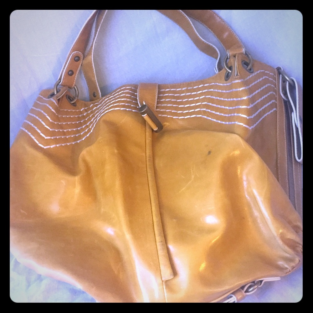 Large Mustard Handbag Tote